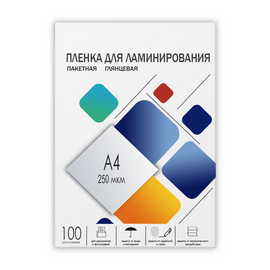  Пленка для ламинирования A4, 216х303 (250 мкм) глянцевая 100шт, ГЕЛЕОС [LPA4-250] 