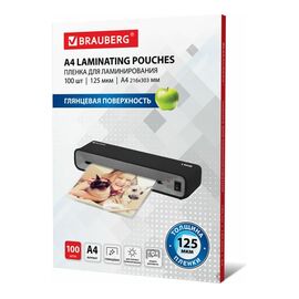  Пленки-заготовки для ламинирования BRAUBERG 530803 А4 125мкм 100шт 