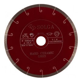  Диск алмазный Solga Diamant Hard Ceramics 20010200 сплошной керамогранит 200мм/25,4 