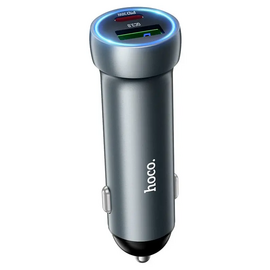  АЗУ HOCO Z54 Prosperous dual-port car charger Metal grey 