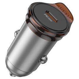  АЗУ HOCO NZ16 Rigorous single port PD30W car charger set (C To C ) Metal grey 