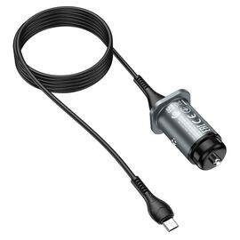  АЗУ HOCO NZ4 Wise2USB 4800mA, кабель микро USB серый 