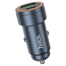  АЗУ HOCO Z57A Glorious PD30W+QC3.0 car charger set (C to iP) metal gray 