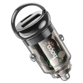  АЗУ Hoco Z53A Vision PD30W+QC3.0 car charger Transparent Black 