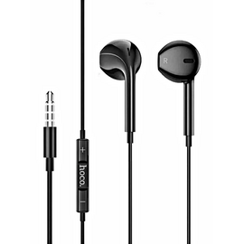  Наушники HOCO M101 Crystal joy wire-controlled earphones with microphone Black 