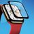  Защитное стекло COTEetCI 4D для Apple Watch SE, Full Glue 3D, 44mm, прозрачный+черная рамка 