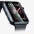  Защитное стекло COTEetCI 4D для Apple Watch SE, Full Glue 3D, 44mm, прозрачный+черная рамка 
