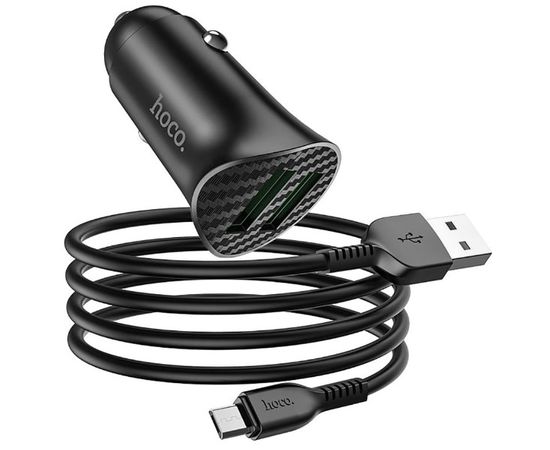  АЗУ HOCO Z39 Farsighted, 2USB, QC3.0 + Micro (черный) 