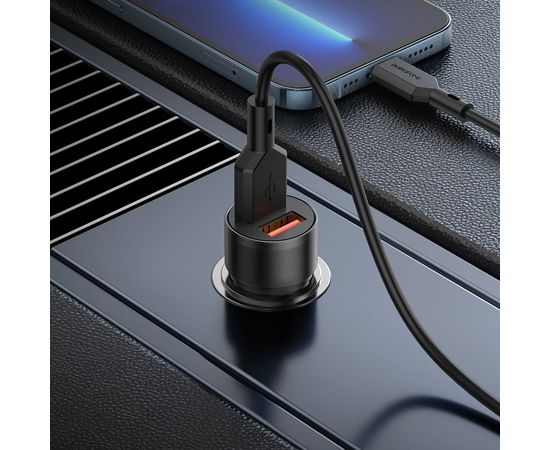  АЗУ BOROFONE BZ19 Wisdom dual port car charger (чёрный) 