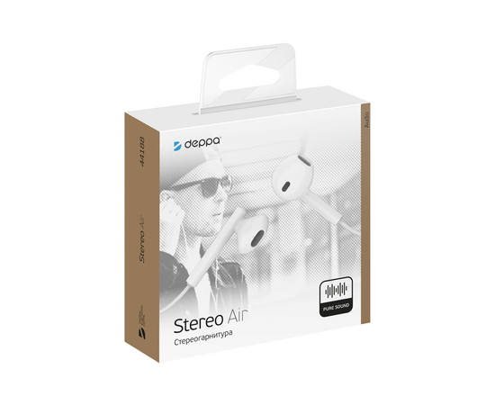  Стереогарнитура Stereo Air, белый, Deppa, 44188 