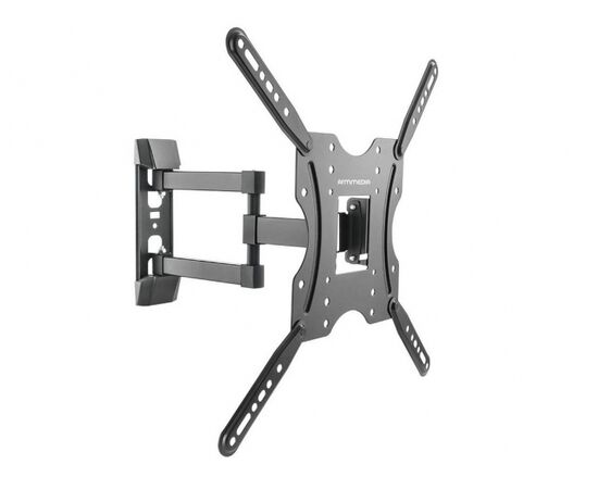  26"-55" Кронштейн Arm media LCD-404 new black Наклонно-поворотный max 30 кг, 4 ст св., нак. +5-15°, пов. 180° от ст. 60-420мм. max VESA 400x400 мм. 