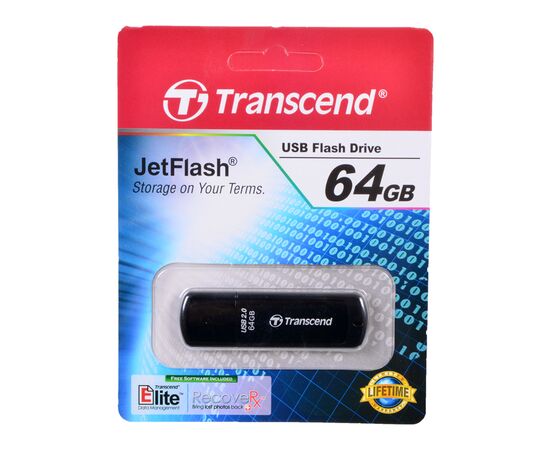  USB-флешка Transcend 64Gb Jetflash 350 TS64GJF350 USB2.0 черный 