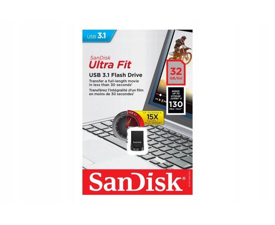  USB-флешка Sandisk 32Gb Ultra FIT SDCZ430-032G-G46 USB3.1 черный 