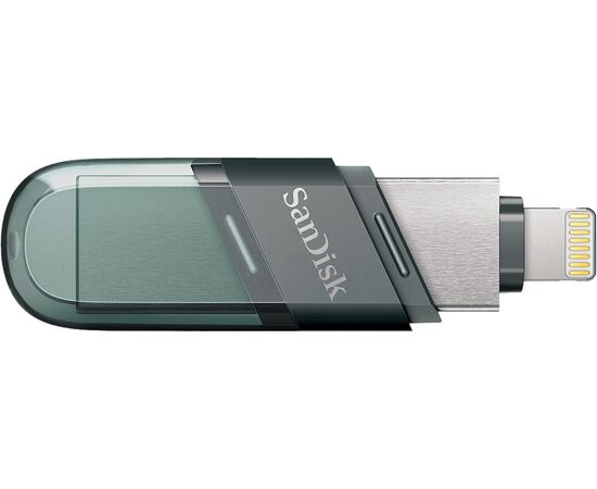  USB-флешка Sandisk 64Gb iXpand Flip SDIX90N-064G-GN6NN USB3.1 зеленый/серебристый 