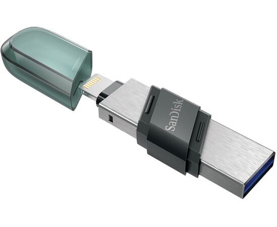 USB-флешка Sandisk 64Gb iXpand Flip SDIX90N-064G-GN6NN USB3.1 зеленый/серебристый 