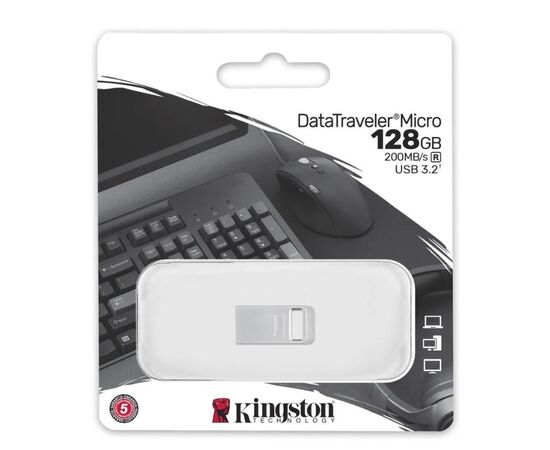  USB-флешка Kingston DataTraveler Micro 128GB USB 3.2 (DTMC3G2/128GB) 