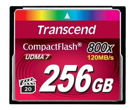  Флеш карта CF 256GB Transcend, 800X 