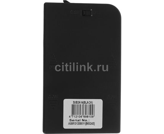  Внешний корпус для HDD/SSD AgeStar 3UB2A14 Sata II пластик/алюминий черный 2.5" 