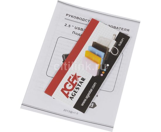  Внешний корпус для HDD/SSD AgeStar 3UB2A14 Sata II пластик/алюминий черный 2.5" 