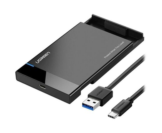  Внешний корпус UGREEN US221 50743 USB-C 3.1 To 2.5'' SATA Hard Drive Enclosure Black 
