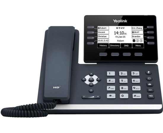  Телефон SIP Yealink SIP-T53W черный (упак.:1шт) 