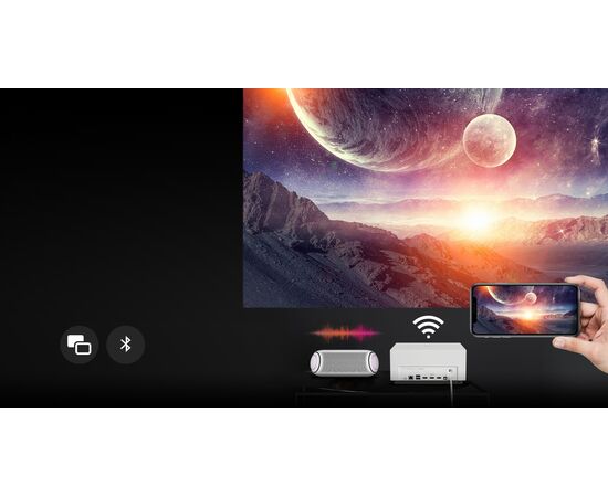  Проектор LG CineBeam HU710PW DLP 2000Lm LS (3840x2160) 2000000:1 ресурс лампы 20000часов 2xUSB typeA 2xHDMI 6.5кг 