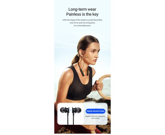  Наушники bluetooth HOCO ES62 Pretty neck-hang (черный) 