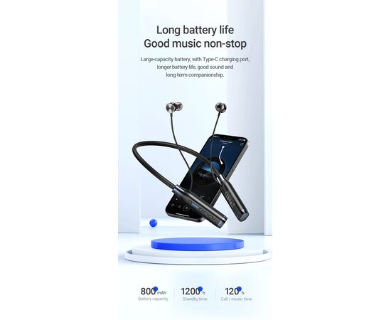  Наушники bluetooth HOCO ES62 Pretty neck-hang (черный) 