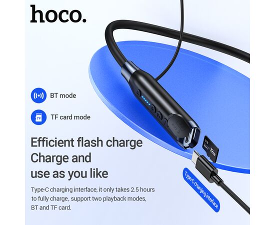  Наушники bluetooth HOCO ES62 Pretty neck-hang (черный) 