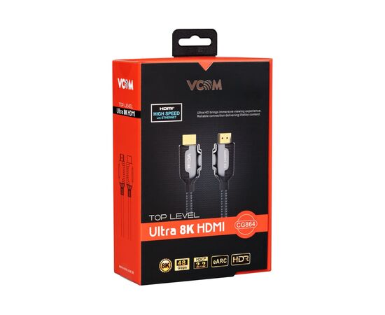  Кабель VCOM CG864-2M HDMI 19M/M, ver. 2.1, 8K 60 Hz 2m 
