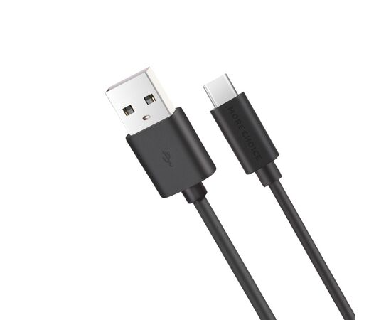  Дата-кабель USB 2.1A для Type-C More choice K13a TPE 1м (Black) 