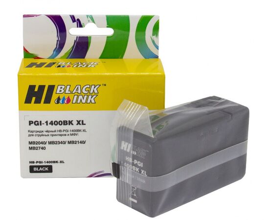  Картридж Hi-Black (PGI-1400XLBK) для Canon MAXIFY MB2050/MB2350/MB2040/MB2340, Bk 