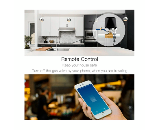  Умный водяной клапан MOES WiFi Smart Water Valve WV-LZ-BK 