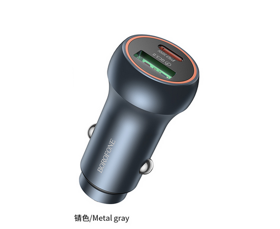  АЗУ BOROFONE BZ32B Fresh 48W dual port PD30W+QC3.0 (металически серый) 