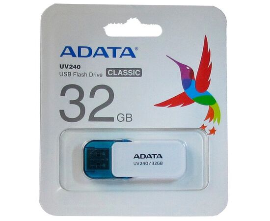  USB-флешка A-DATA 32GB AUV240-32G-RWH UV240, USB 2.0, Белый 
