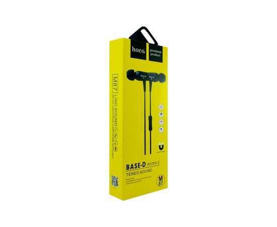  Наушники HOCO M87 String wired earphones with with microphone (черный) 