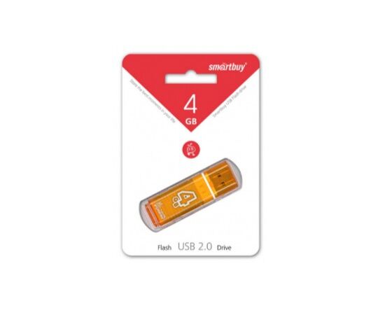  USB-флешка Smartbuy 4Gb Glossy series Orange (SB4GBGS-Or) 