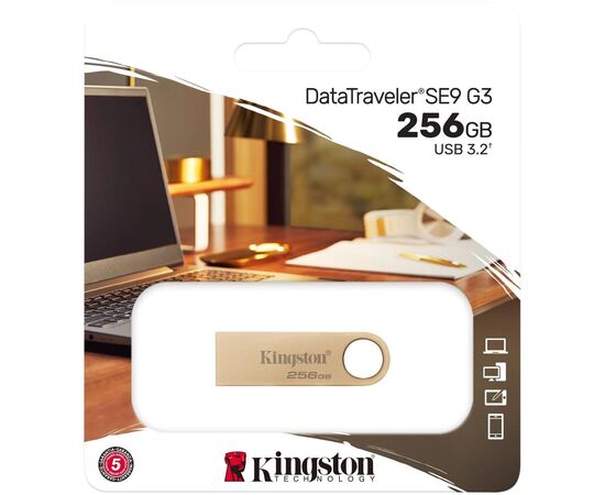  USB-флешка Kingston DataTraveler SE9 256GB USB3.0 серебристый (DTSE9G3/256GB) 