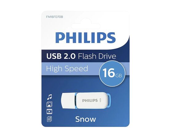  USB-флешка PHILIPS FM16FD70B/97 16GB Snow2.0 16GB, USB 2.0 