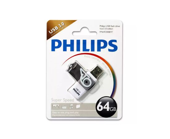  USB-флешка PHILIPS FM64FD00B/97 64GB VIVID3.0 64GB, USB 3.0 