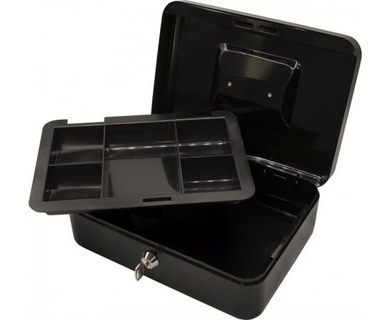  Ящик для денег Silwerhof 90x250x180 черный сталь 1.17кг 