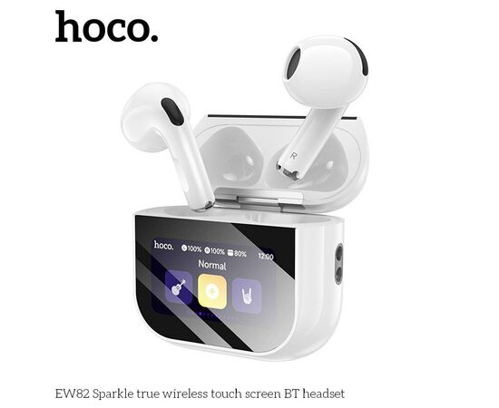  Наушники HOCO EW82 Sparkle true wireless touch screen BT headset (белый) 