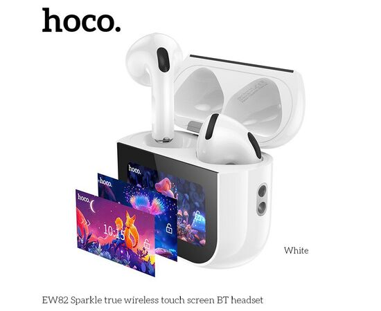  Наушники HOCO EW82 Sparkle true wireless touch screen BT headset (белый) 