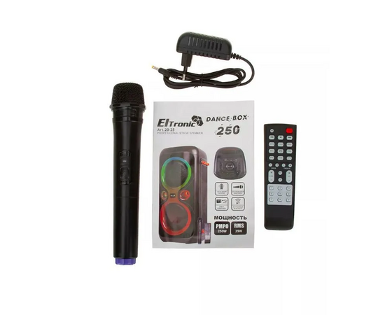  Портативная акустика ELTRONIC 20-25 DANCE BOX 250 NEW ддинамик 2шт/6.5" с TWS 