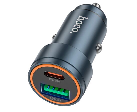  АЗУ HOCOZ57A Glorious PD30W+QC3.0 car charger metal gray 