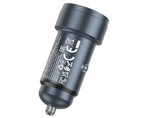  АЗУ HOCOZ57A Glorious PD30W+QC3.0 car charger metal gray 