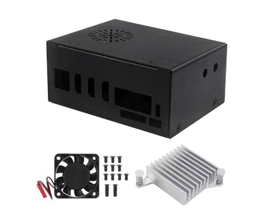  Корпус ACD YL929 Orange pi 5 plus metal case + heatsink + fan, Type 1 