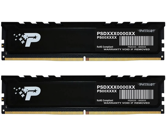  ОЗУ Patriot Signature Premium PSP532G5600KH1 DDR5 2x16GB 5600MHz RTL PC5-44800 CL46 DIMM 288-pin 1.1В kit single rank с радиатором Ret 