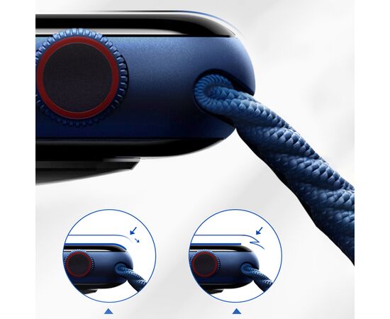  Защитное стекло COTEetCI 4D для Apple Watch SE, Full Glue 3D, 44mm, прозрачный+черная рамка 