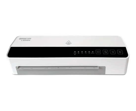  Ламинатор Office Kit L3306N белый/черный A3 (75-250мкм) 100см/мин (6вал.) хол.лам. лам.фото реверс 